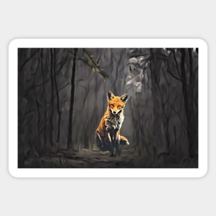 Burned out Fox Sticker